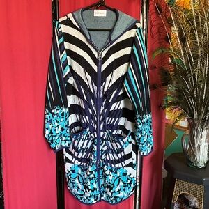 NWOT Baja East Vanity 1 Tarot High Priestess Parka Blue 44” Bust
